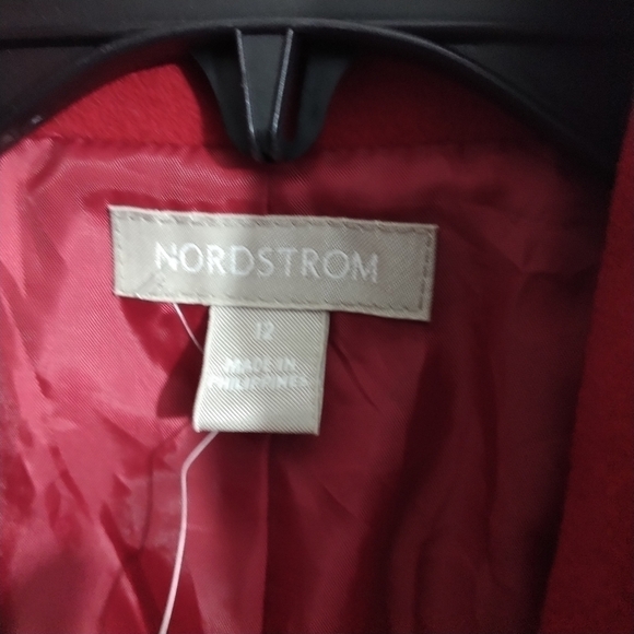 Nordstrom Red Wool/CASHMERE Coat Blazer Jacket 12 - Picture 12 of 12